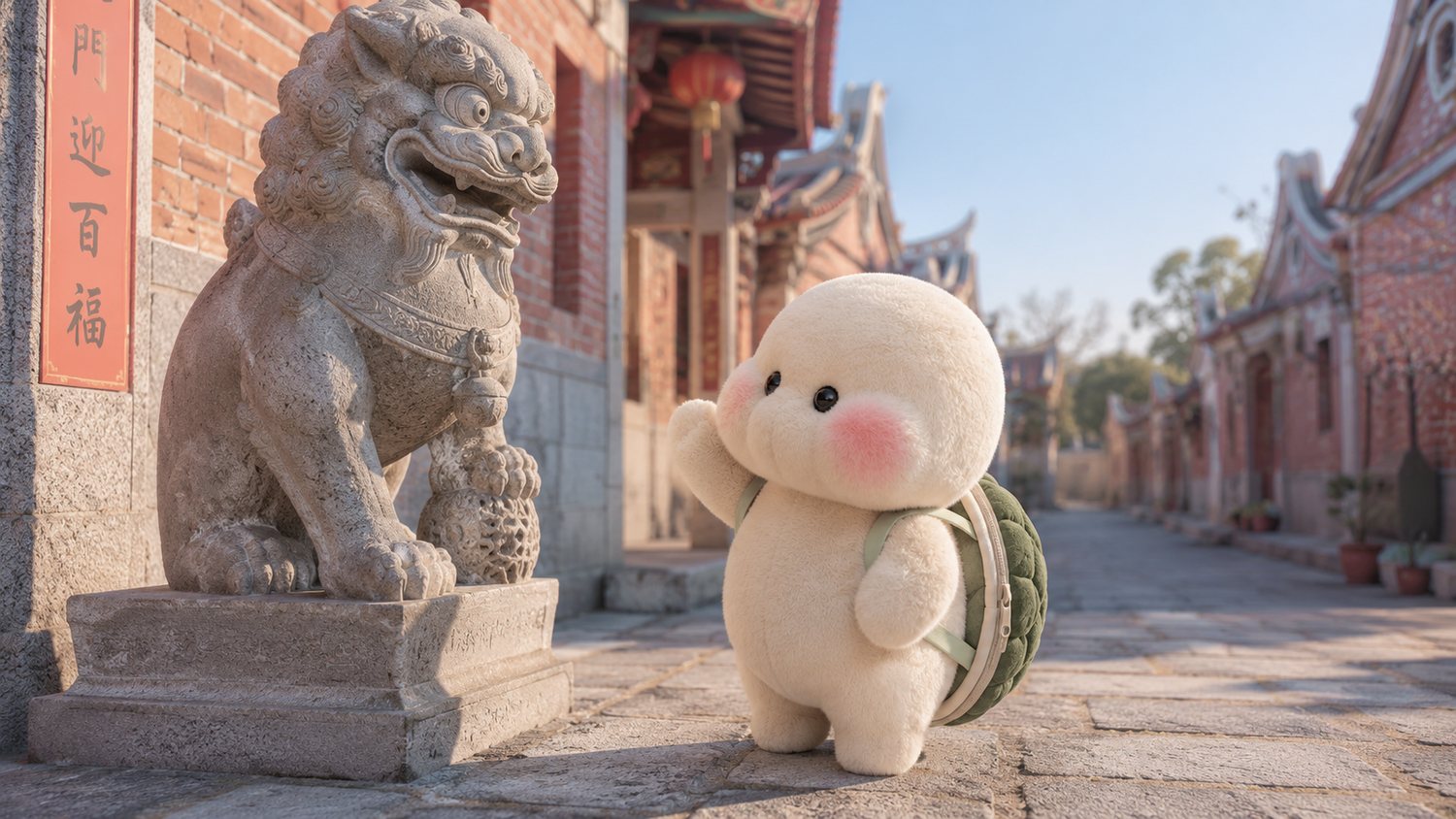 金門 石獅子與古厝老街